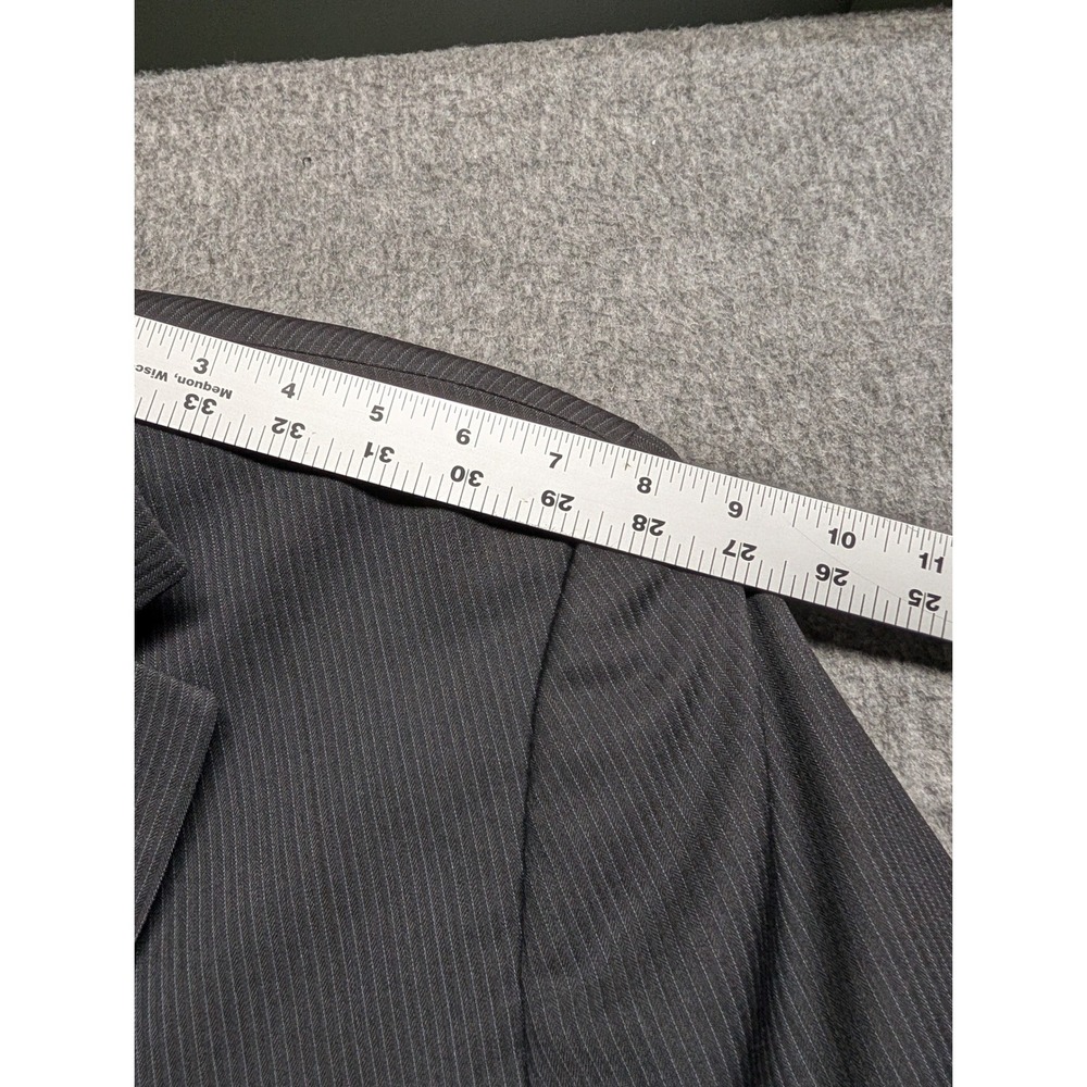 Hugo Boss Blazer Mens Charcoal Pinstripe Two Button Pasolini Movie Jacket 46R - Picture 6 of 16